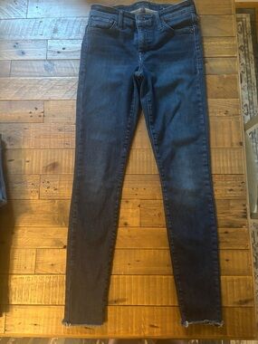 Lucky Brand Dark Blue Skinny Jeans - Raw Hem